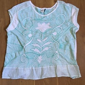 Anthropologie Embroidered Top XL